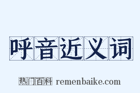呼音近义词是什么意思的图片